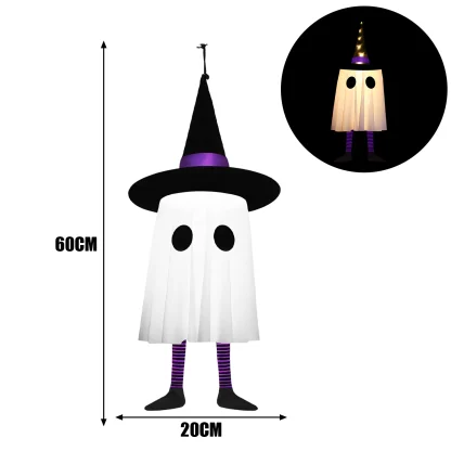 Fantômes et chapeaux de sorcière lumineux à suspendre — image 7