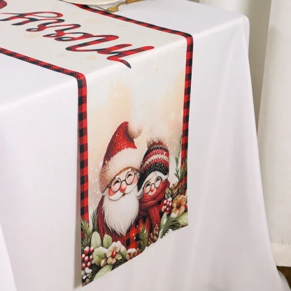 Chemin de Table de noël du père noël, décoration de joyeux noël pour la maison, décor de Table de fête de noël 2025, nouvel an 2026 — image 22