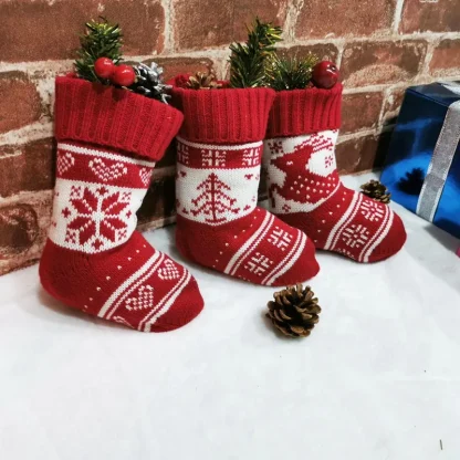 Chaussettes tricotées Alphabet de noël, ornements d'arbre de noël, décorations pour la maison, cadeaux du nouvel an 2025, 2025 — image 47