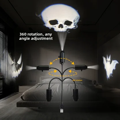 Projecteur lumineux fantômes, chauves-souris et araignées — image 3