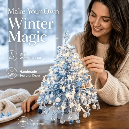 Kit sapin de Noël en perles à assembler, avec lumières — image 11