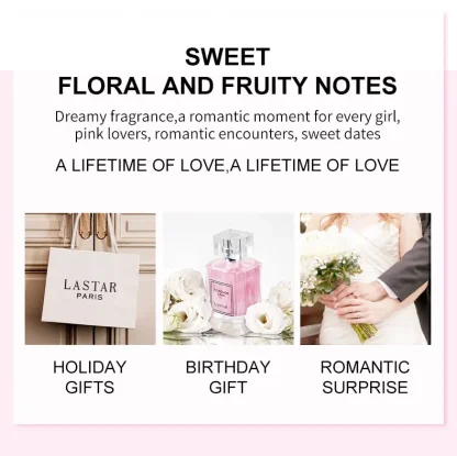 Parfum femme LASTAR, cadeaux de Noël. Total 100 ml/3,38 fl oz, parfum de rose, parfum longue durée, atmosphère de date — image 12