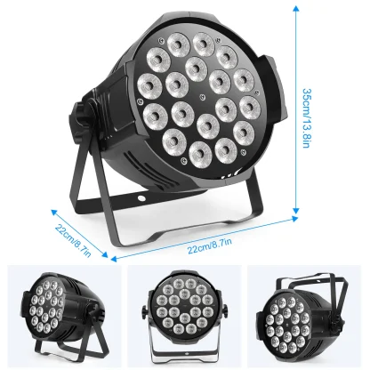 U'King – Lot de 4 projecteurs PAR LED RGBW 200 W, DMX — image 5