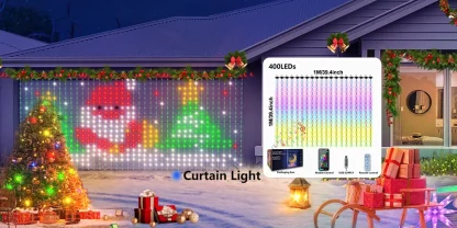 Guirlandes lumineuses de Noël, guirlandes lumineuses intelligentes RGBIC 400 LED avec décoration étoile supérieure, lumières de Noël adressables pour intérieur et extérieur — image 11