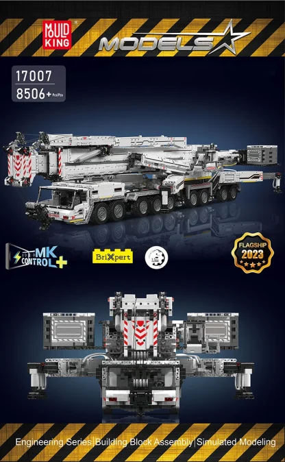 Mould King-Jouet de voiture technique Hurized LTM 17007/17008, camion-grue, modèle d'assemblage de nuit, briques de construction, cadeau de Noël pour enfants, 11200 — image 9