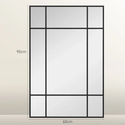 HOMCOM – Miroir verrière en métal noir, 90 x 60 cm — image 6