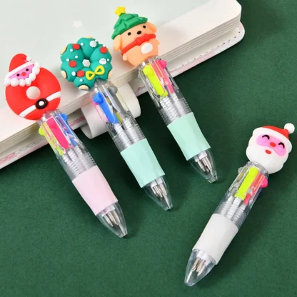 5 à 100 stylos à bille de Noël, 4 couleurs, avec motif de dessin animé, idéal comme cadeau pour les fêtes de Noël, les carnavals, le Nouvel An et la veille de Noël. — image 15