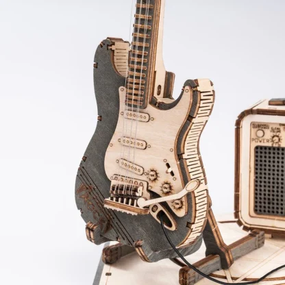 Robotime – Guitare électrique, puzzle 3D en bois — image 13