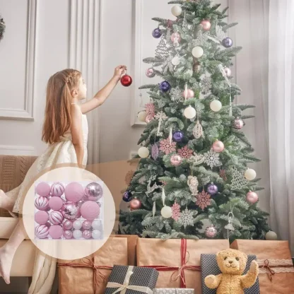 Ornements de sapin de Noël incassables, boule colorée, intérieur, extérieur, cérémonie — image 2