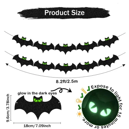 Bannière de chauves-souris aux yeux brillants, 10 pièces — image 3
