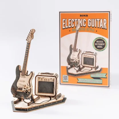Robotime – Guitare électrique, puzzle 3D en bois — image 6