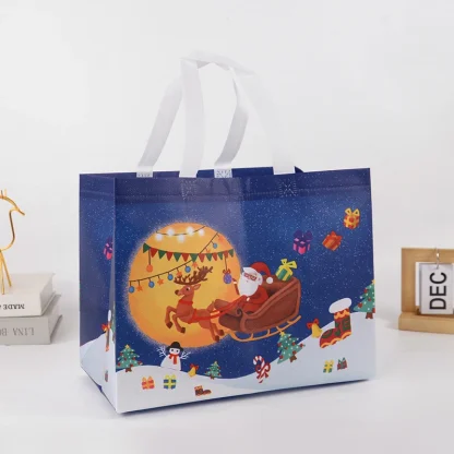 Sac cadeau de Noël Père Noël et bonhomme de neige — image 27
