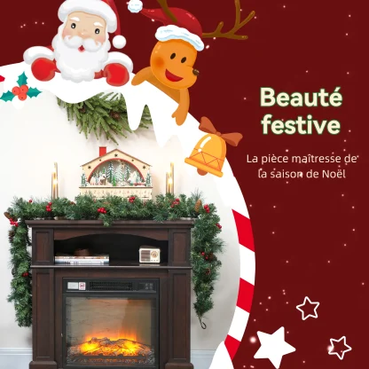 Guirlande de Noël artificielle HOMCOM 180 cm, pommes de pin et baies — image 3