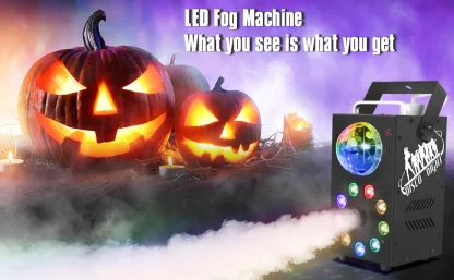 U'King 700W Machine à fumée sans fil télécommande effet brumisateur 3in1 LED RGB lumière de scène Machine à brouillard DJ Halloween noël — image 7