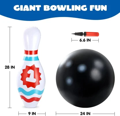 JOYFY 1 ensemble de Bowling gonflable géant pour enfants et adultes, cadeau de fête d'anniversaire de noël, jeux de compétences éducatives, jouet — image 7
