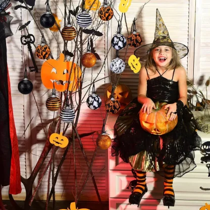 Ornements d'Halloween en bois à suspendre — image 2