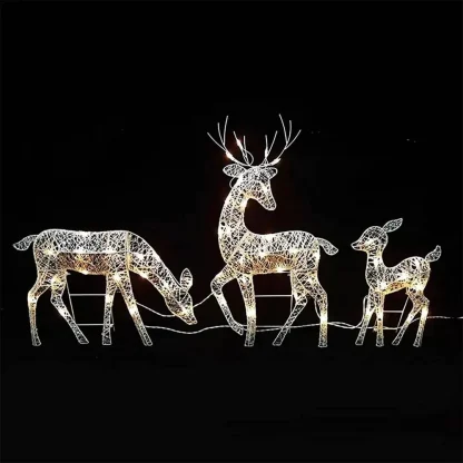 Lampe solaire de noël en forme de renne, alimentée par piles, résiste à l'eau, luminaire décoratif idéal pour un jardin ou un rêve — image 14