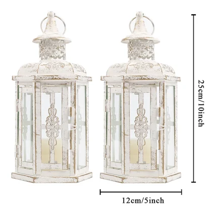 Porte-bougie Portable d'extérieur, lanterne, décoration de maison, cadeau de chambre à coucher, poignée suspendue pour table de noël, décoration — image 9