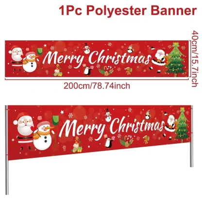 Bannière extérieure de noël, décorations de joyeux noël pour la maison, décor extérieur de noël, bonne année 2025, 2026 — image 22