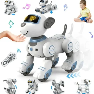 VATOS RC Robot électronique chien jouet cascadeur commande vocale chiot Programmable tactile-Sense musique Robot chien jouet cadeau de noël pour les enfants