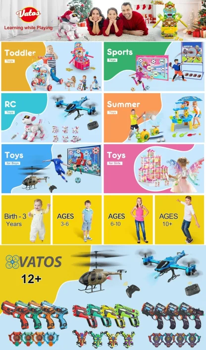 VATOS RC Robot électronique chien jouet cascadeur commande vocale chiot Programmable tactile-Sense musique Robot chien jouet cadeau de noël pour les enfants — image 9