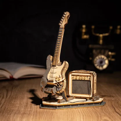 Robotime – Guitare électrique, puzzle 3D en bois — image 2