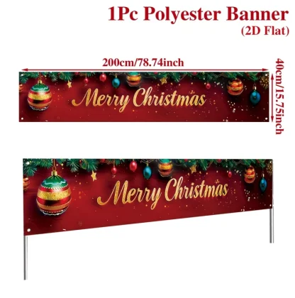 Bannière extérieure de noël, décorations de joyeux noël pour la maison, décor extérieur de noël, bonne année 2025, 2026 — image 38