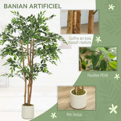 HOMCOM – Banian artificiel 150 cm — image 3