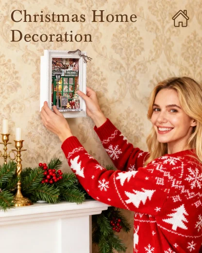 Rolife – Diorama réveillon de Noël LED, puzzle 3D en bois — image 20
