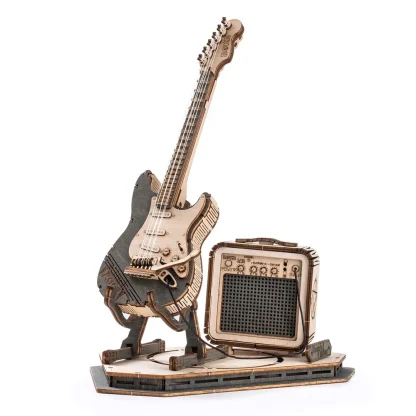 Robotime – Guitare électrique, puzzle 3D en bois — image 9