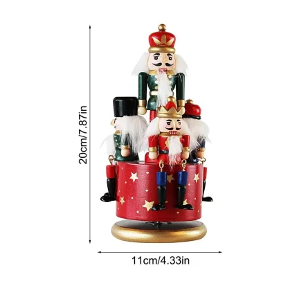 Boîte à musique rotative colorée peinte à la main pour Noël, Casse-Noisette drôle, FigAuckland, Décoration — image 8