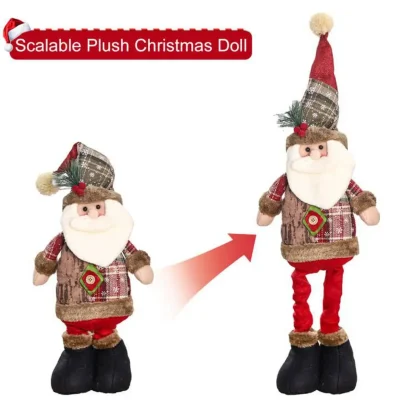 Poupée de noël télescopique, décorations de joyeux noël pour la maison, ornement de noël 2025, cadeaux de noël, nouvel an 2026 — image 3