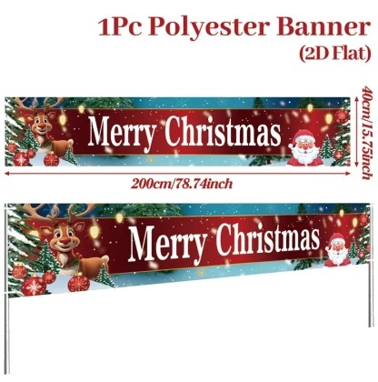 Bannière extérieure de noël, décorations de joyeux noël pour la maison, décor extérieur de noël, bonne année 2025, 2026 — image 16