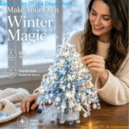 Kit sapin de Noël en perles à assembler, avec lumières — image 2