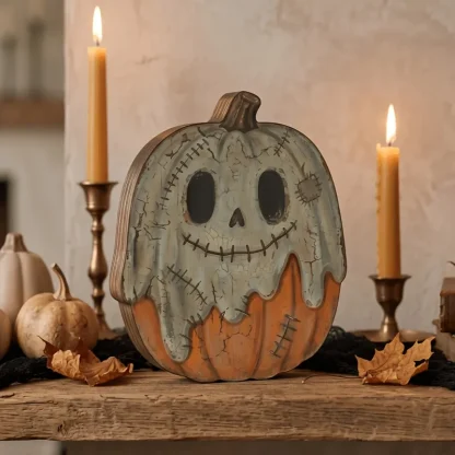 Blocs en bois d'Halloween : fantômes, chats, citrouilles — image 9