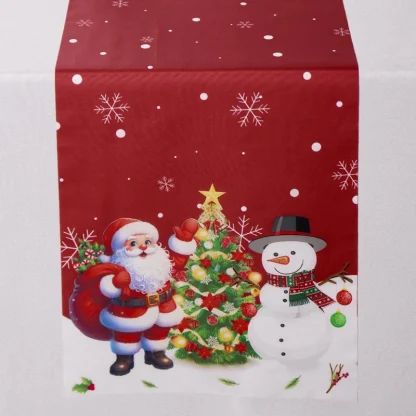 Chemin de Table de noël du père noël, décoration de joyeux noël pour la maison, décor de Table de fête de noël 2025, nouvel an 2026 — image 19