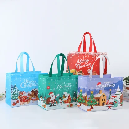 Sac cadeau de Noël Père Noël et bonhomme de neige — image 35