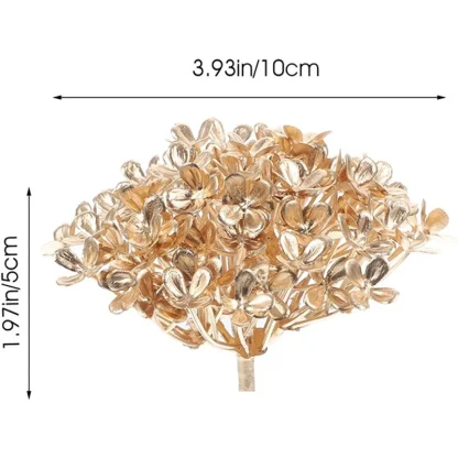 Têtes de fleurs d'hortensia artificielles dorées, fausses fleurs, décoration d'intérieur, décoration de Noël, accessoires du Nouvel An, 1 pièce, 3 pièces, 5 pièces — image 6