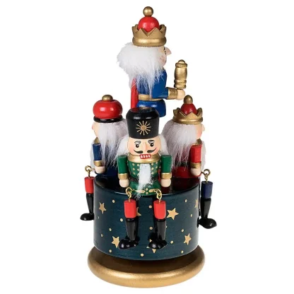 Boîte à musique rotative colorée peinte à la main pour Noël, Casse-Noisette drôle, FigAuckland, Décoration — image 19