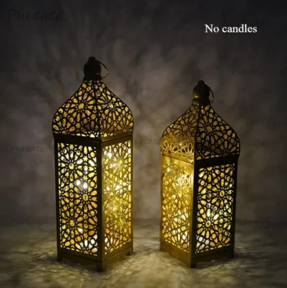 Lanterne marocaine en métal, porte-bougie — image 4