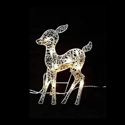 Lampe solaire de noël en forme de renne, alimentée par piles, résiste à l'eau, luminaire décoratif idéal pour un jardin ou un rêve — image 2