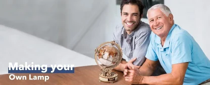 Robotime Globe Lumineux en Bois, Jeu de Puzzle 3D pour Noël, Cadeau pour Adultes, Décoration de Maison, Décoration de Bureau — image 13