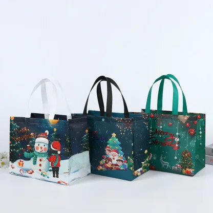 Sac cadeau de Noël Père Noël et bonhomme de neige — image 34