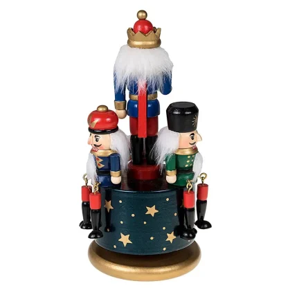 Boîte à musique rotative colorée peinte à la main pour Noël, Casse-Noisette drôle, FigAuckland, Décoration — image 18