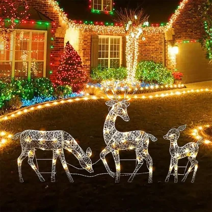 Lampe solaire de noël en forme de renne, alimentée par piles, résiste à l'eau, luminaire décoratif idéal pour un jardin ou un rêve — image 13
