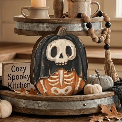 Blocs en bois d'Halloween : fantômes, chats, citrouilles — image 13