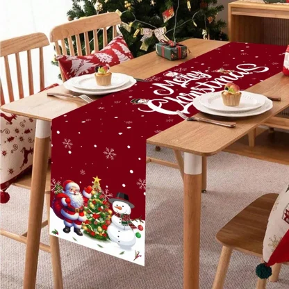 Chemin de Table de noël du père noël, décoration de joyeux noël pour la maison, décor de Table de fête de noël 2025, nouvel an 2026 — image 3