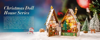 Kits de construction de maisons miniatures Rolife, kit de maison miniature DIY, décoration de cheminée de Noël pour adultes, cadeau de Noël — image 11