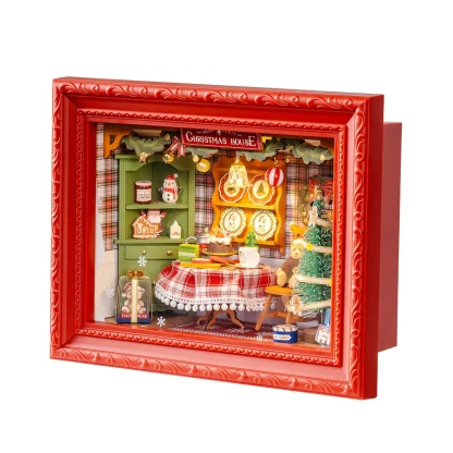 Rolife – Diorama réveillon de Noël LED, puzzle 3D en bois