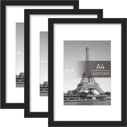 Lot de 3 cadres photo A4, noir — image 7